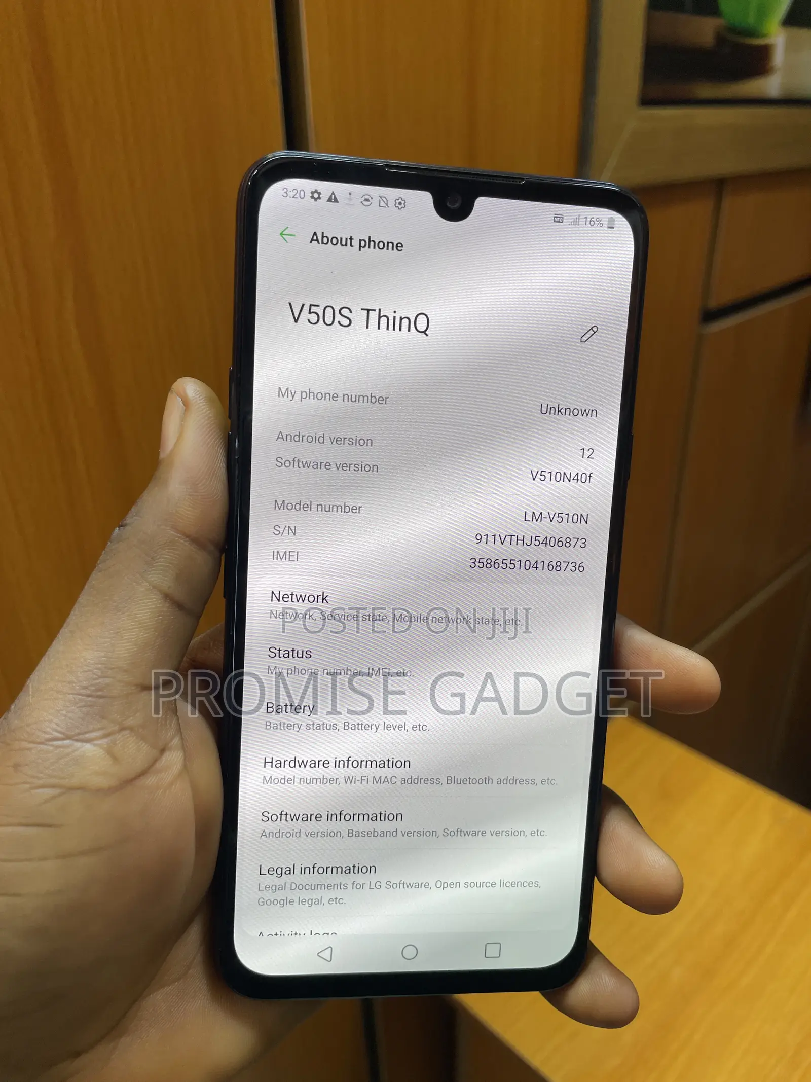 LG V50S ThinQ 256 GB Black
