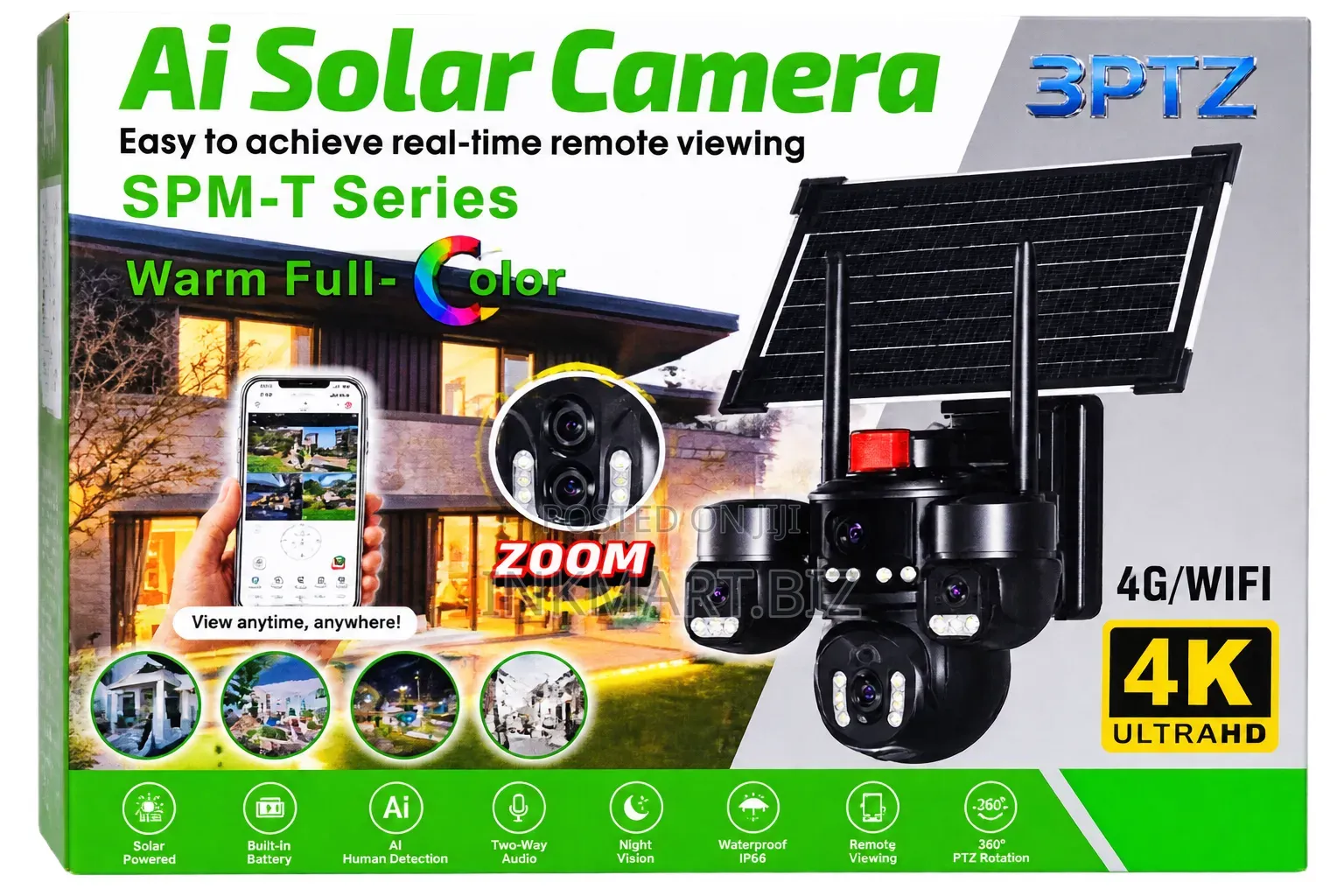 Solar Camera AOV 5lens 3PTZ 4G 20mp V380PRO