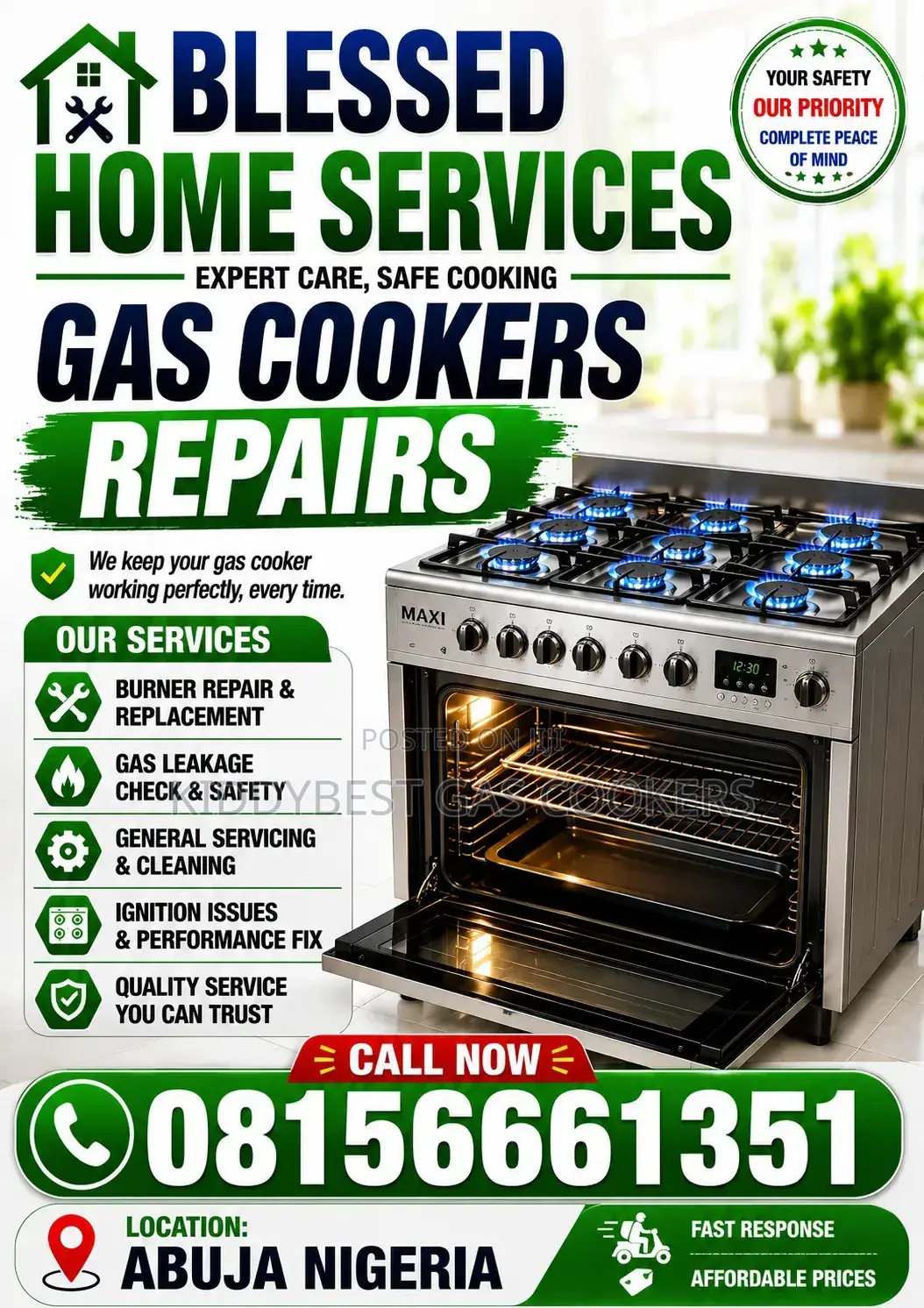 Home Service Cooker Repair.