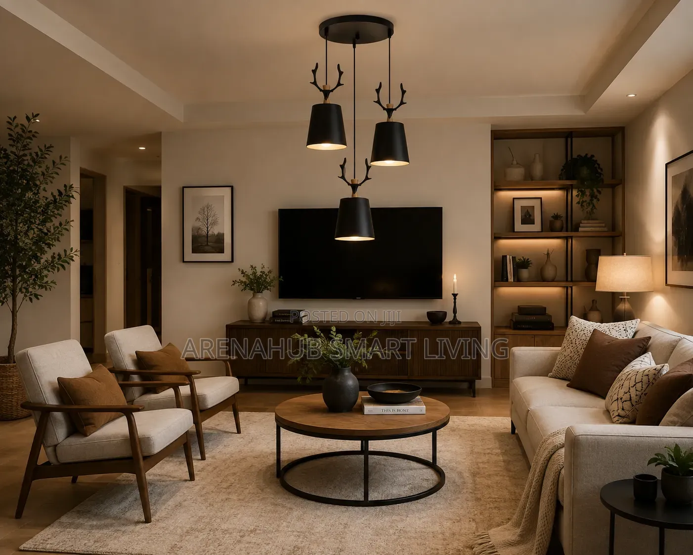 Nordic Restaurant Chandelier Three Head Personality Creative Simple
