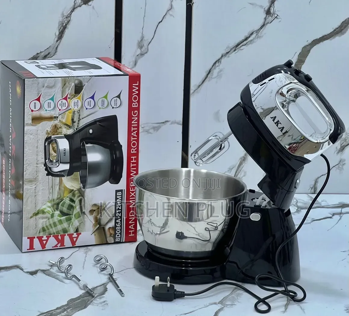 AKAI Hand Mixer With Rotating Bowl
