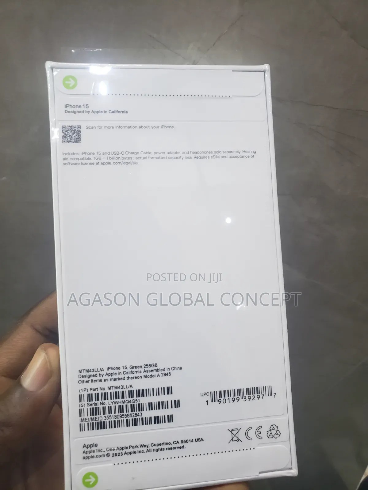 New Apple iPhone 15 256 GB Green