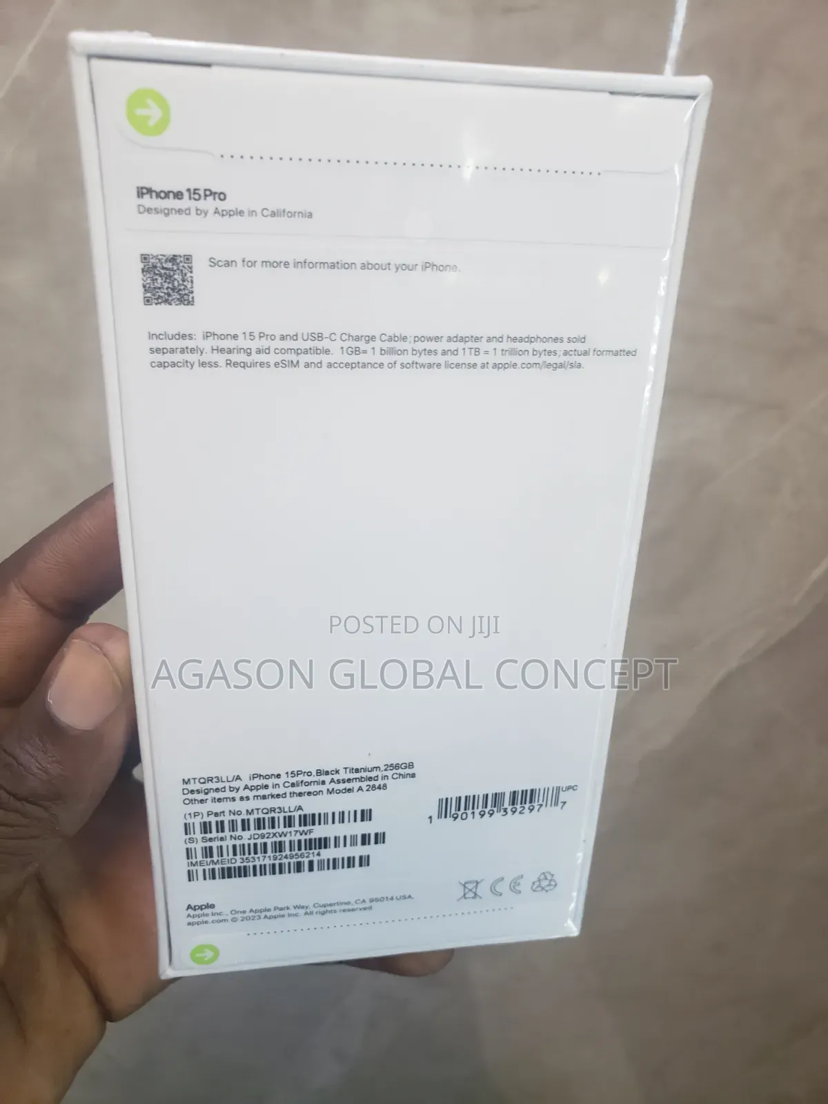 New Apple iPhone 15 Pro 256 GB Black