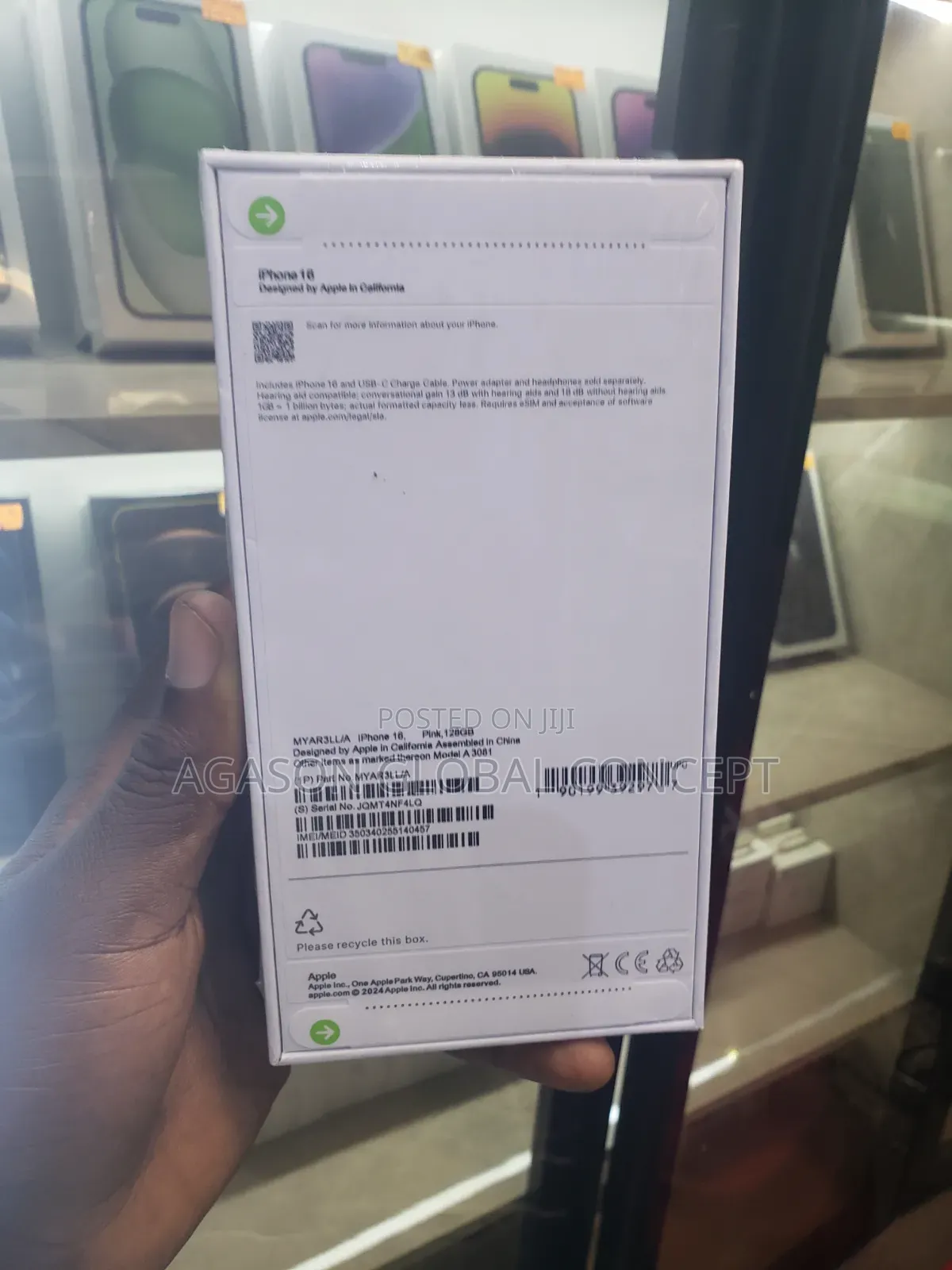 New Apple iPhone 16 128 GB Pink