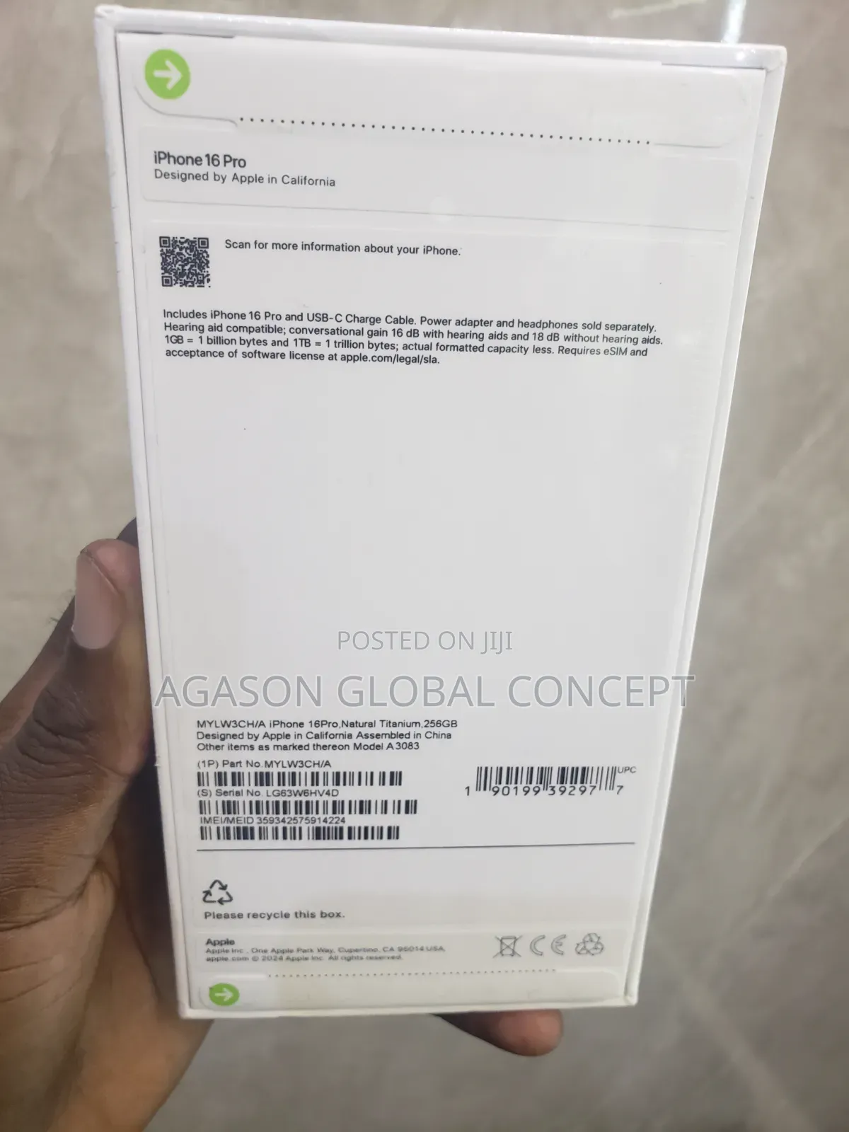 New Apple iPhone 16 Pro 256 GB Gray