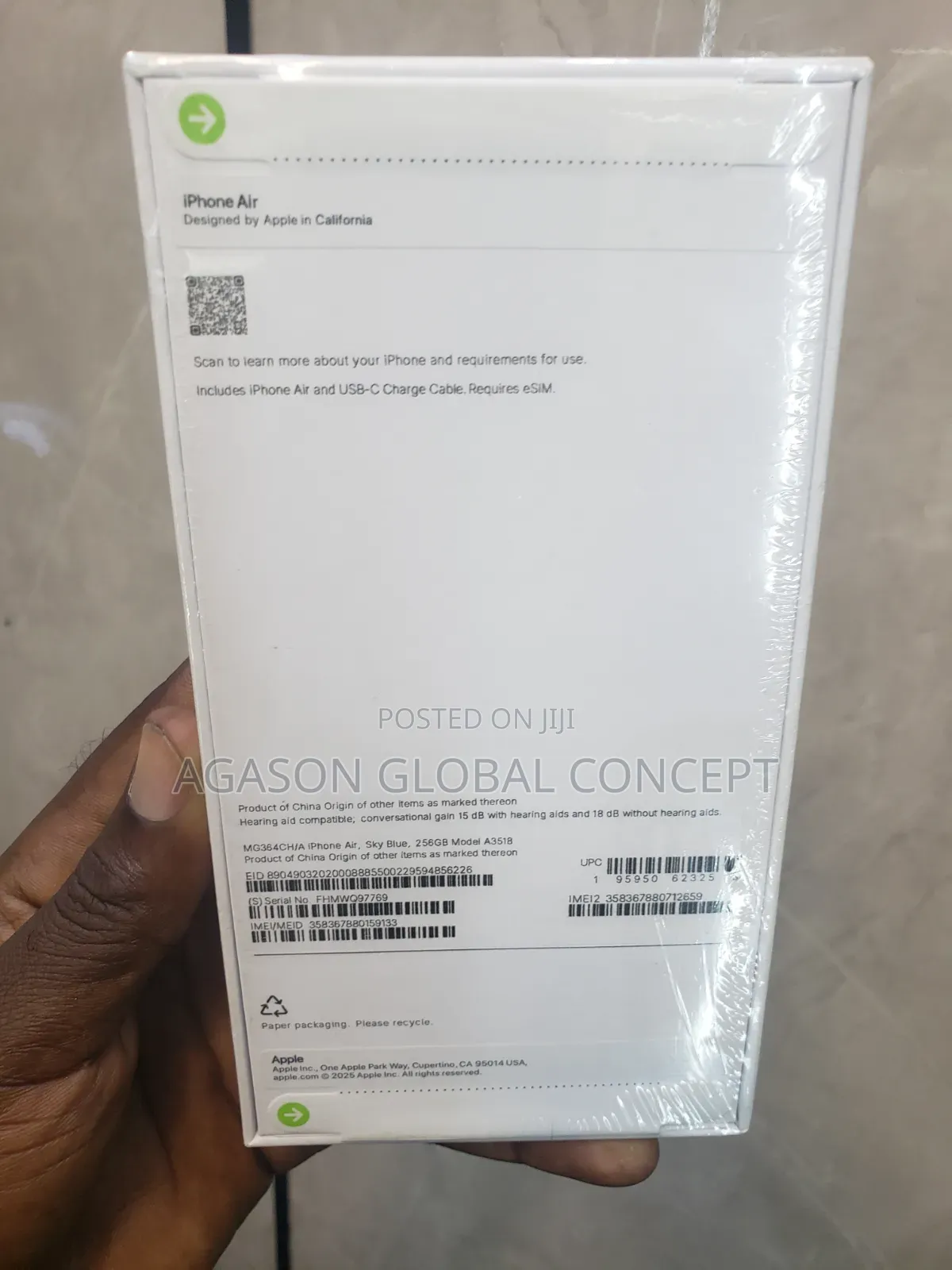 New Apple iPhone Air 256 GB White