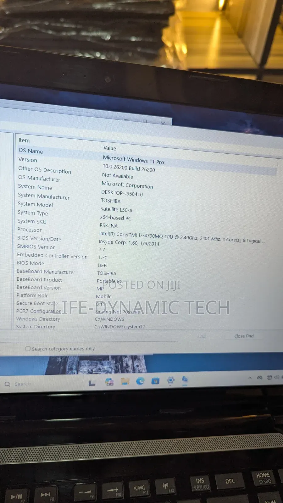 Laptop Toshiba Satellite L50 8GB Intel Core i7 HDD 500GB