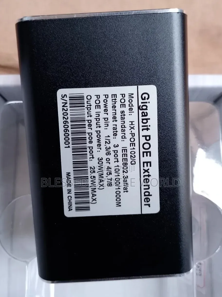 Gigabit POE Extender 1 Input to 2 Output POE Repeater Metal forNetwork
