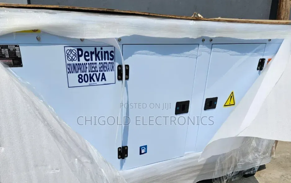 Original Perkins 80 kVA Soundproof Diesel Generator 100% Copper Coin