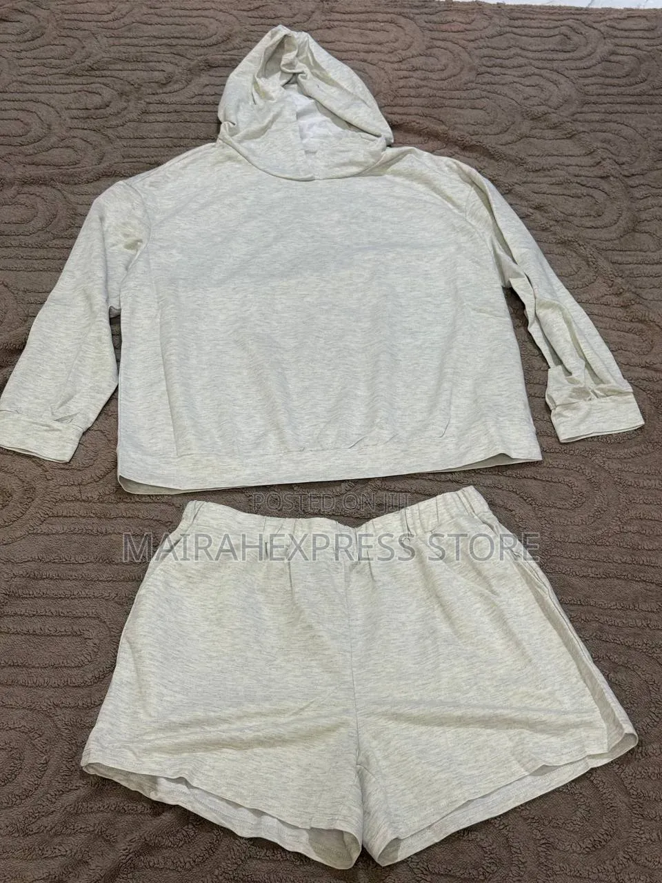 Posh-Chic Luxe Hoodie & Short Set