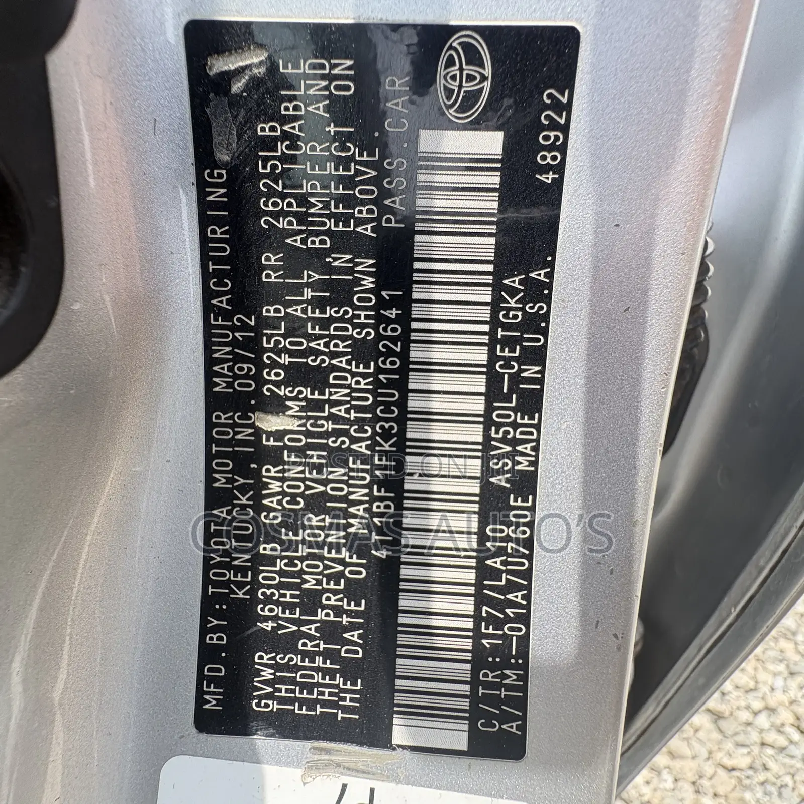 Toyota Camry XLE 4dr Sedan (2.5L 4cyl 6A) 2013 Silver