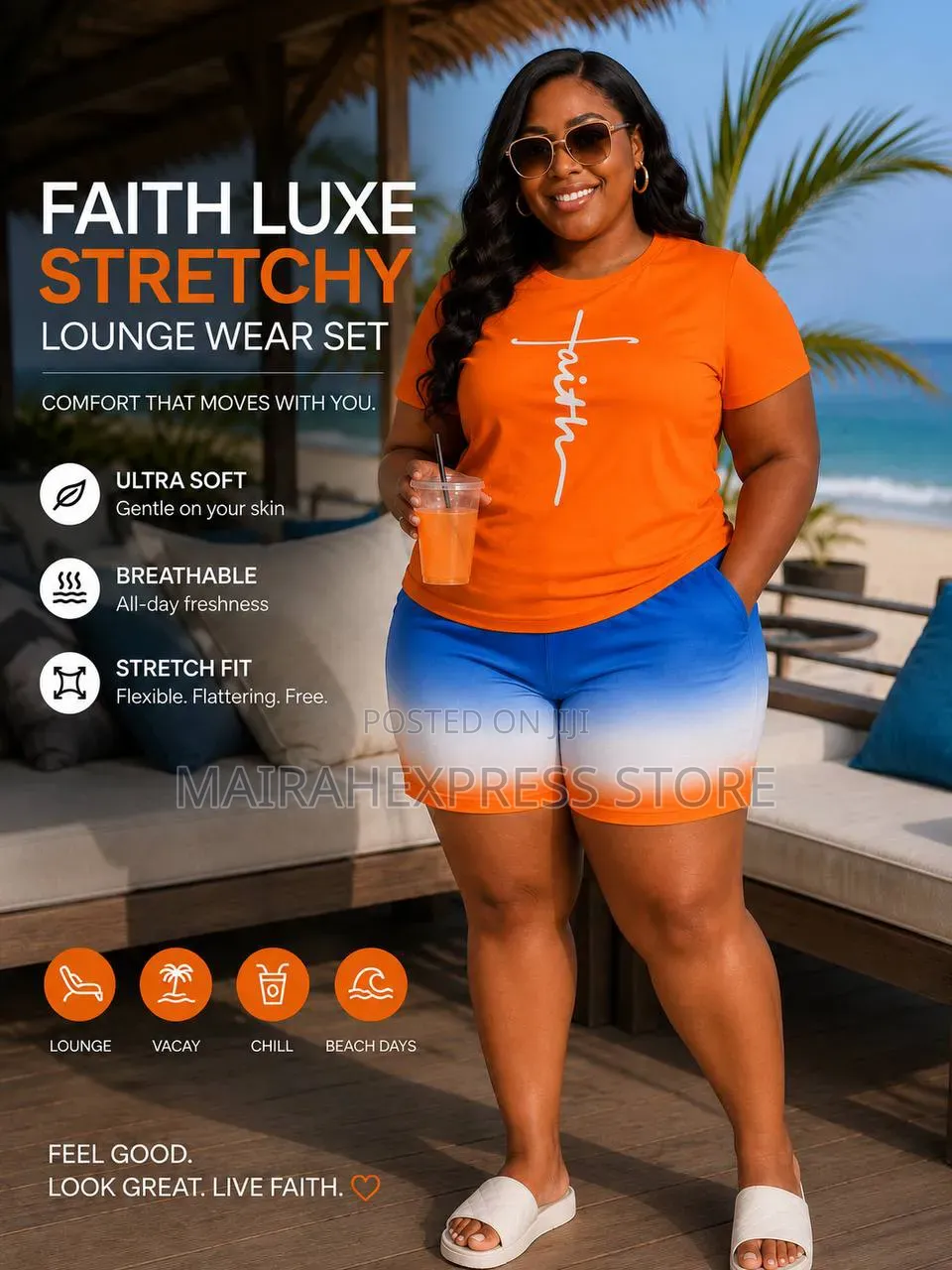Faith Luxe Stretchy Lounge Wear Set 
••• for the Chubby Chic!
6xl