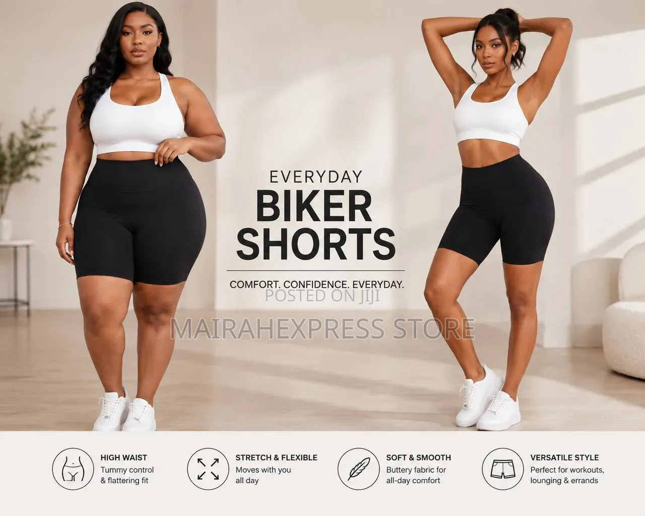 Everyday Biker Shorts Sizes Available: L, Xl, 2xl, 6xl, 7xl