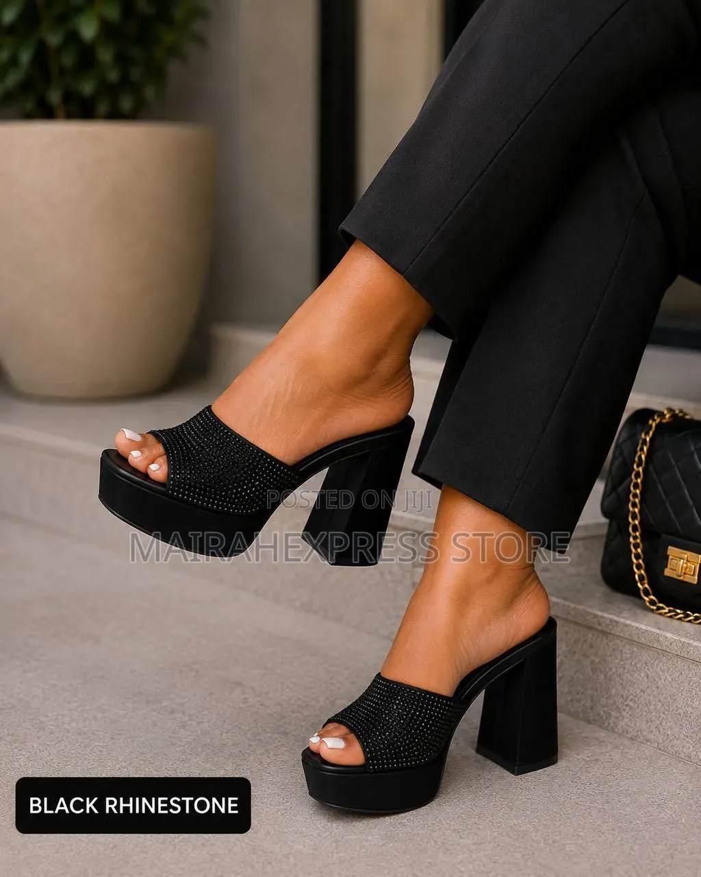 Luxe Lift Platform Mule Heels Sizes: 37 - 42