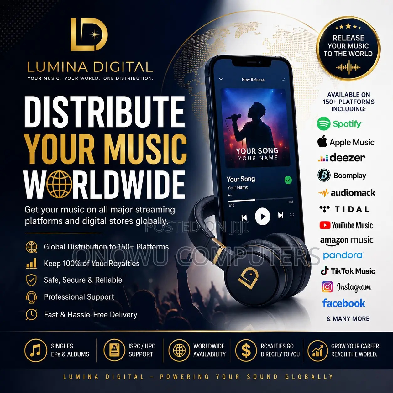Global Music Distribution | Spotify, Apple Music,150+ Platforms
