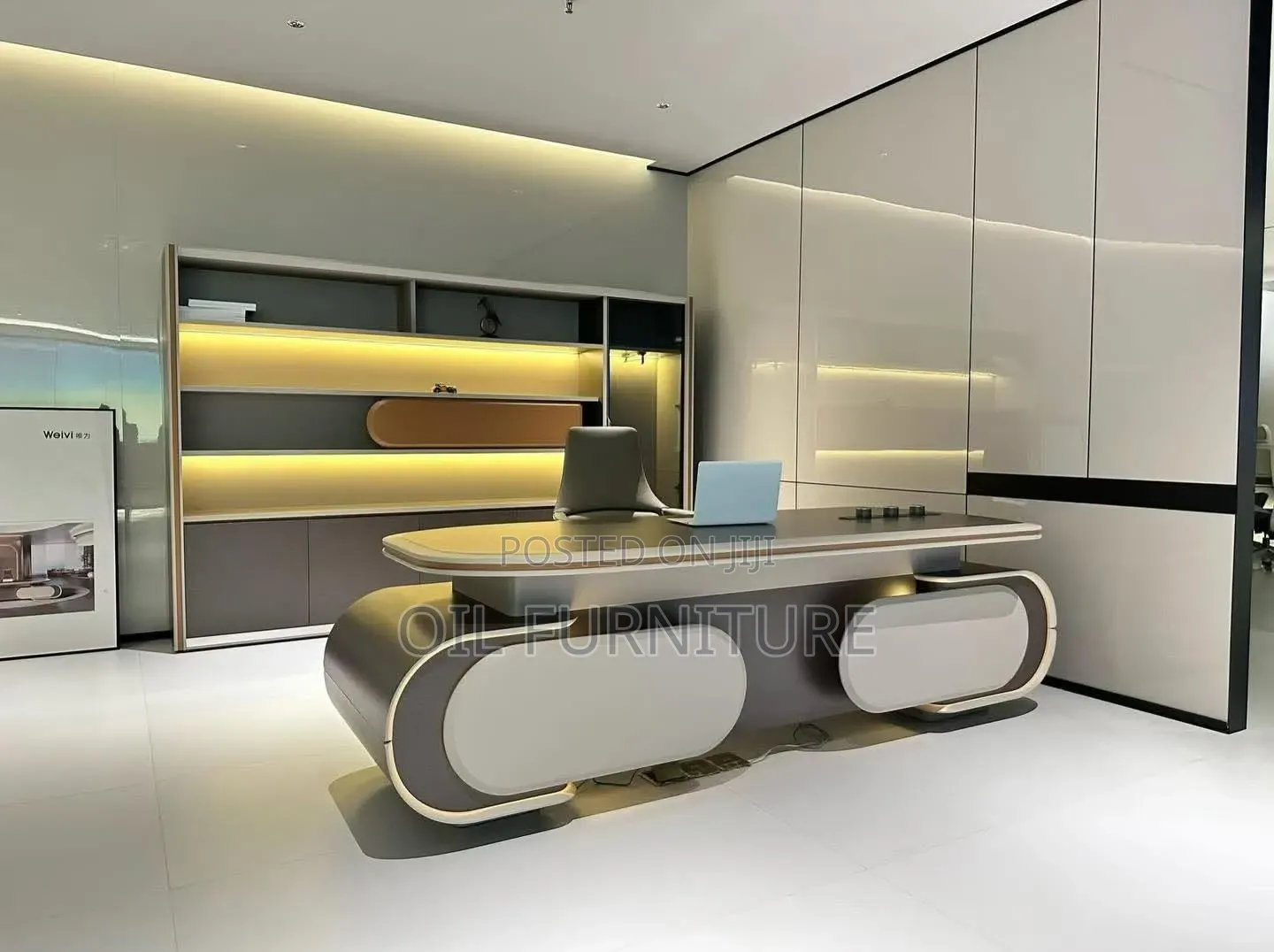 Luxury Futuristic Executive Office Desk