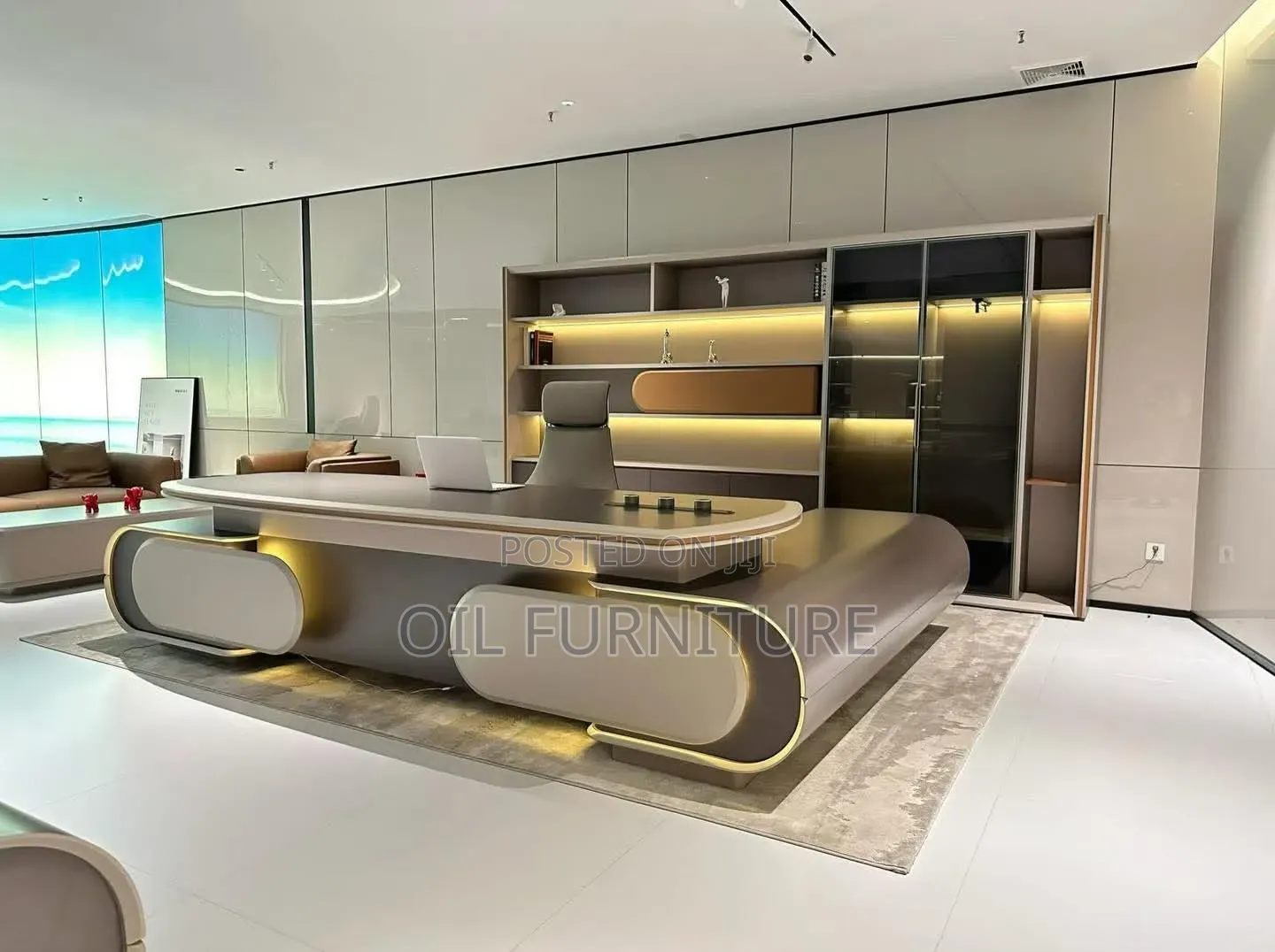 Luxury Futuristic Executive Office Desk