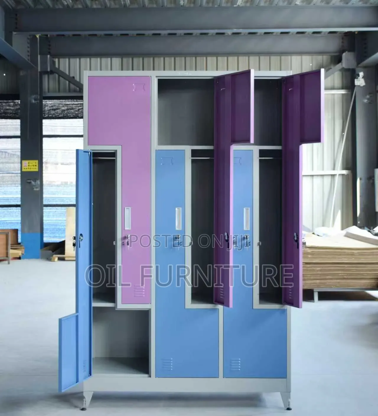 Heavy-Duty Metal Storage Wardrobe Locker for Office & School