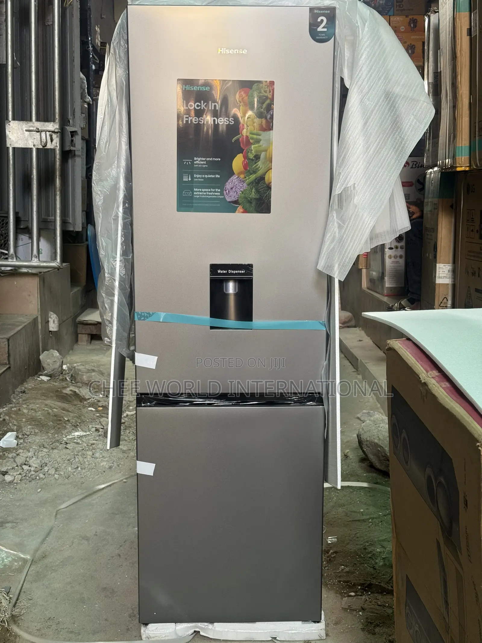 Hisense Bottom Freezer Refrigerator, Water Dispenser,2years Warranty