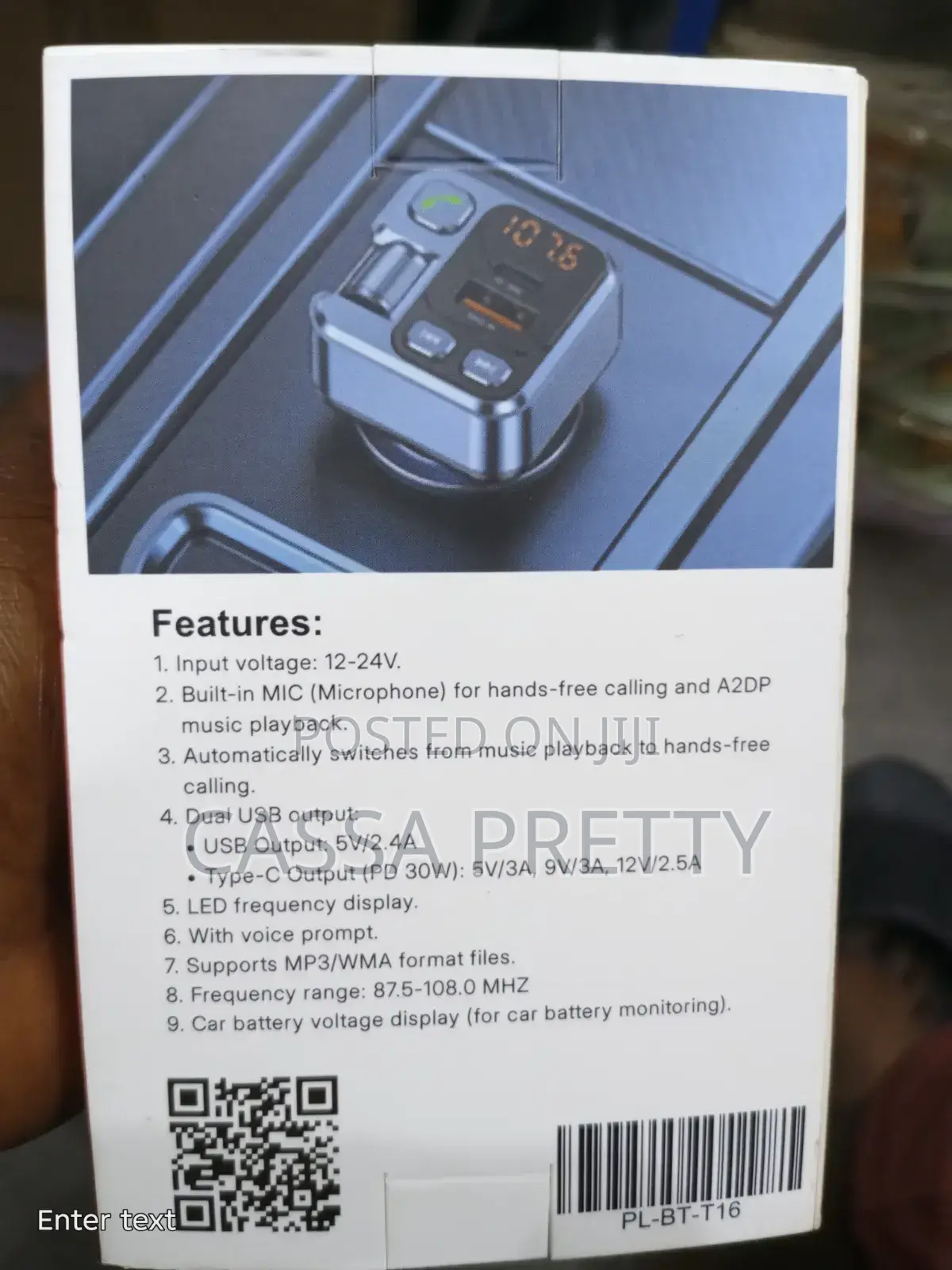 Poolee BT 55 Car FM Transmitter. Fast Charger.