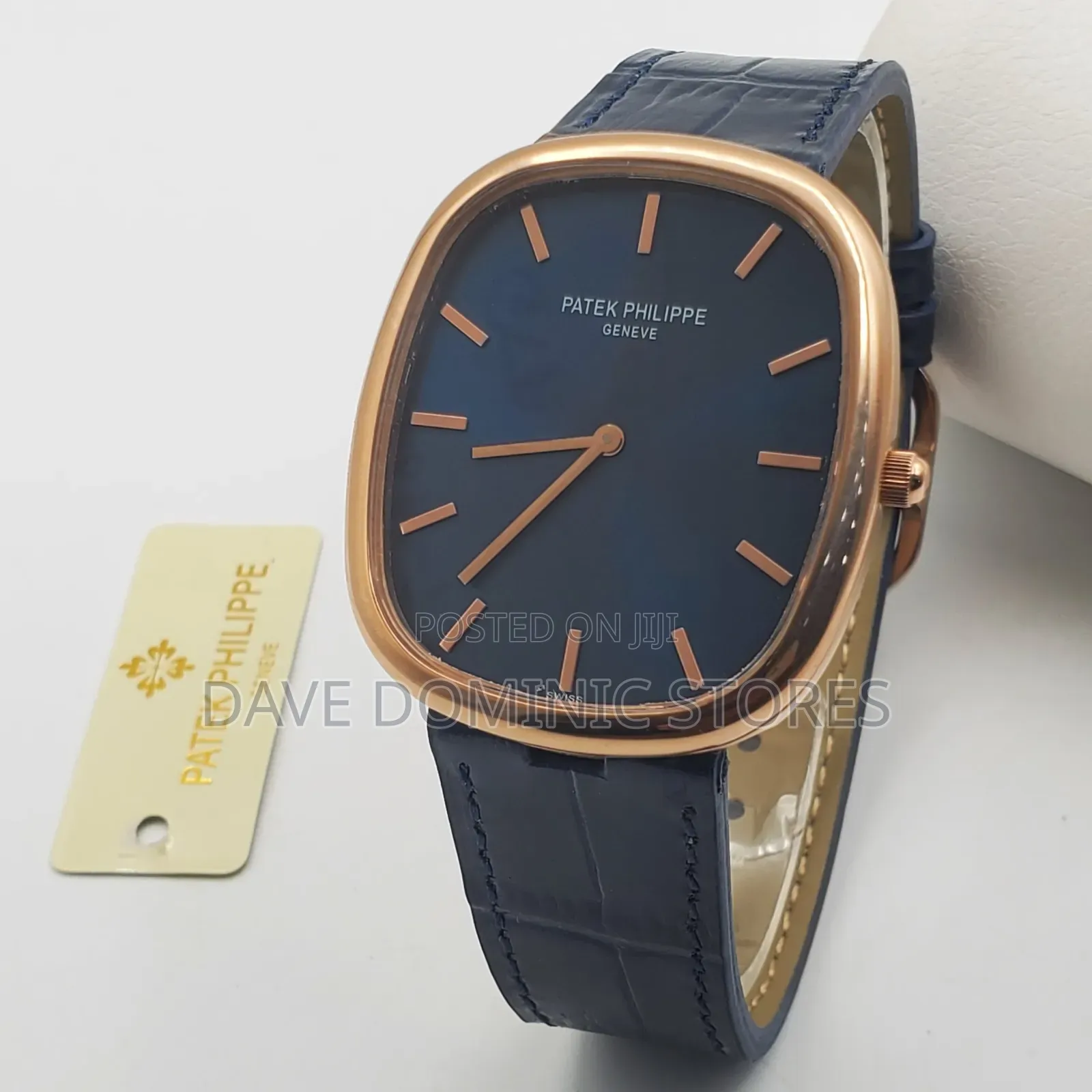 Original Quality Patek Philippe Male Watch Leather Strap (Battery)