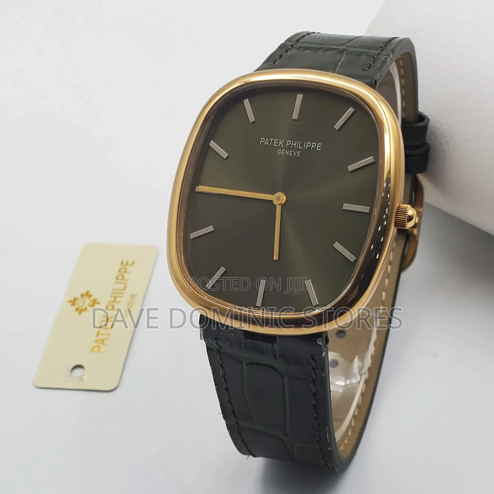 Original Quality Patek Philippe Male Watch Leather Strap (Battery)