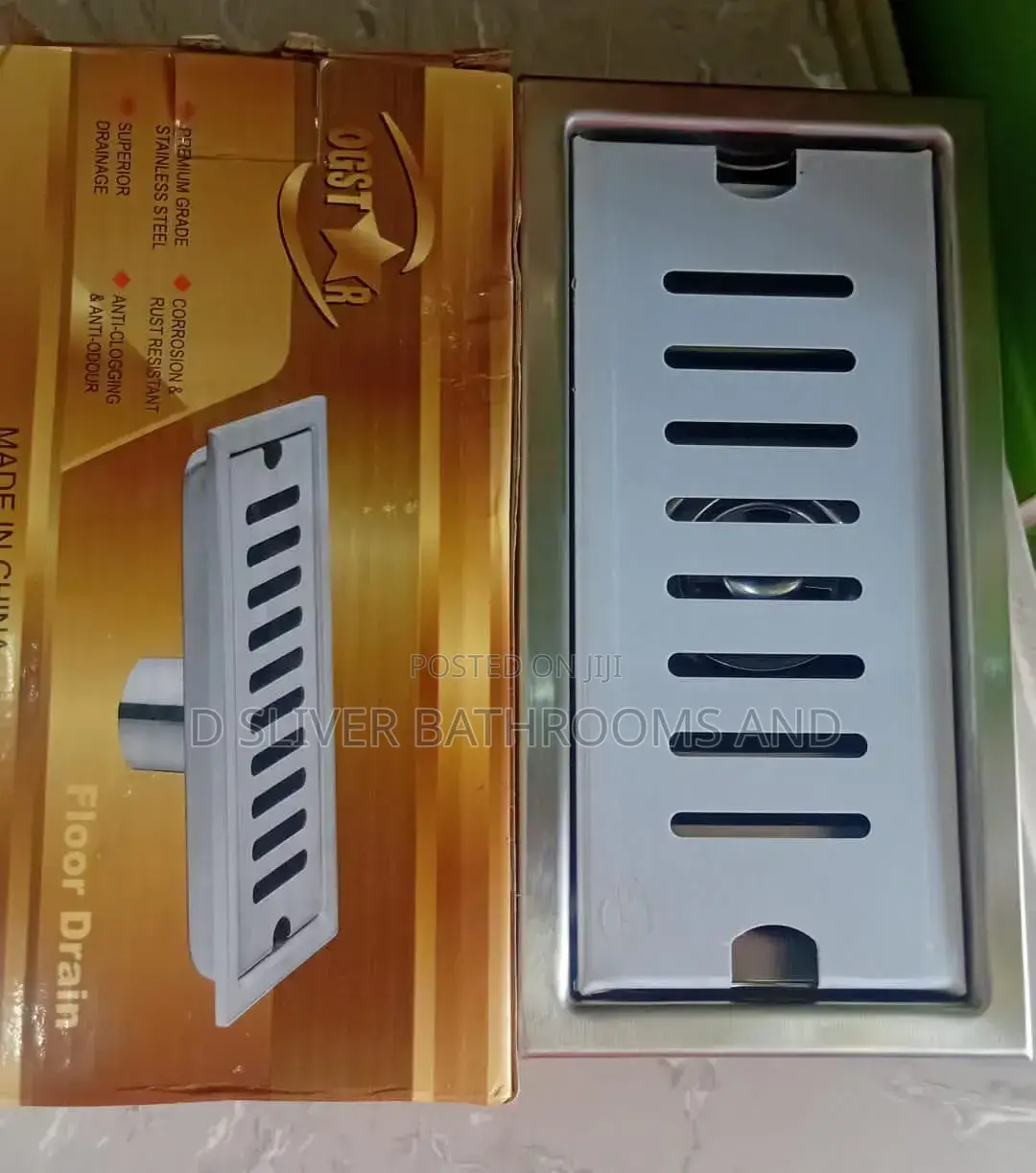 Original Floor Water Drainage , Black 20cm