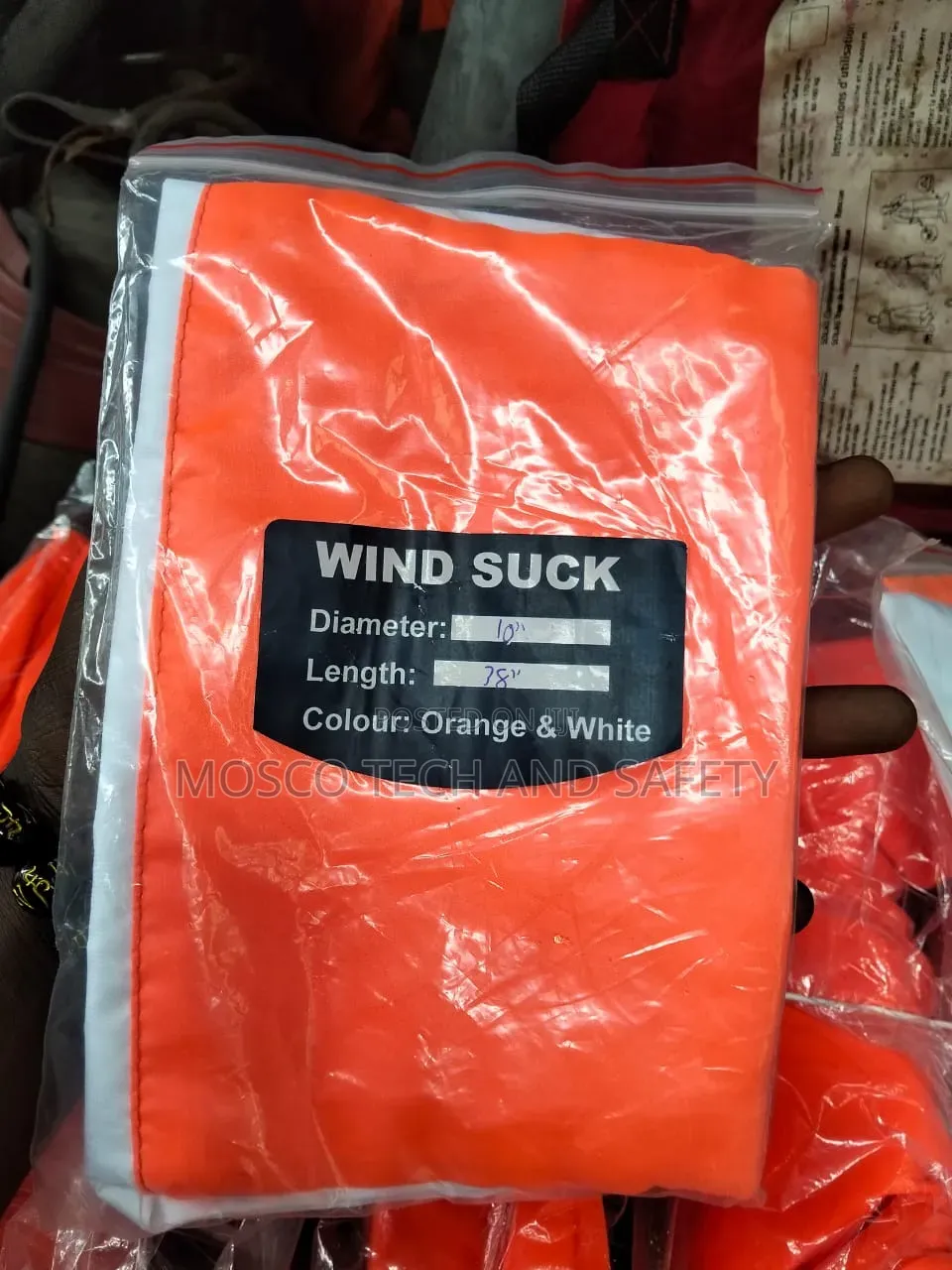 Industrial Orange & White Windsock (Wind Direction Indicator)