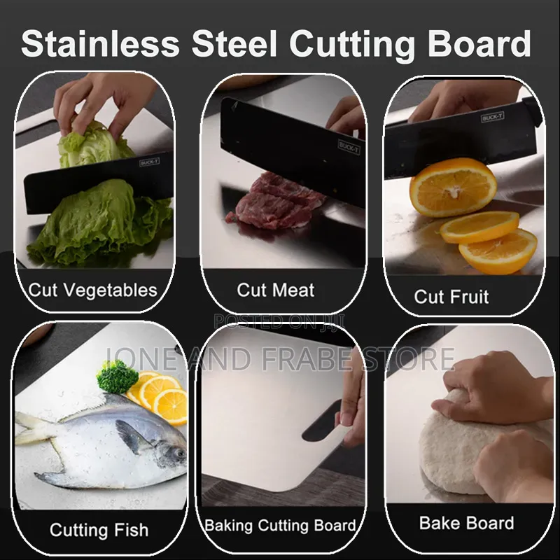 Medium Size Antibacterial, Anti Mold Stainless Steel Chopping Board