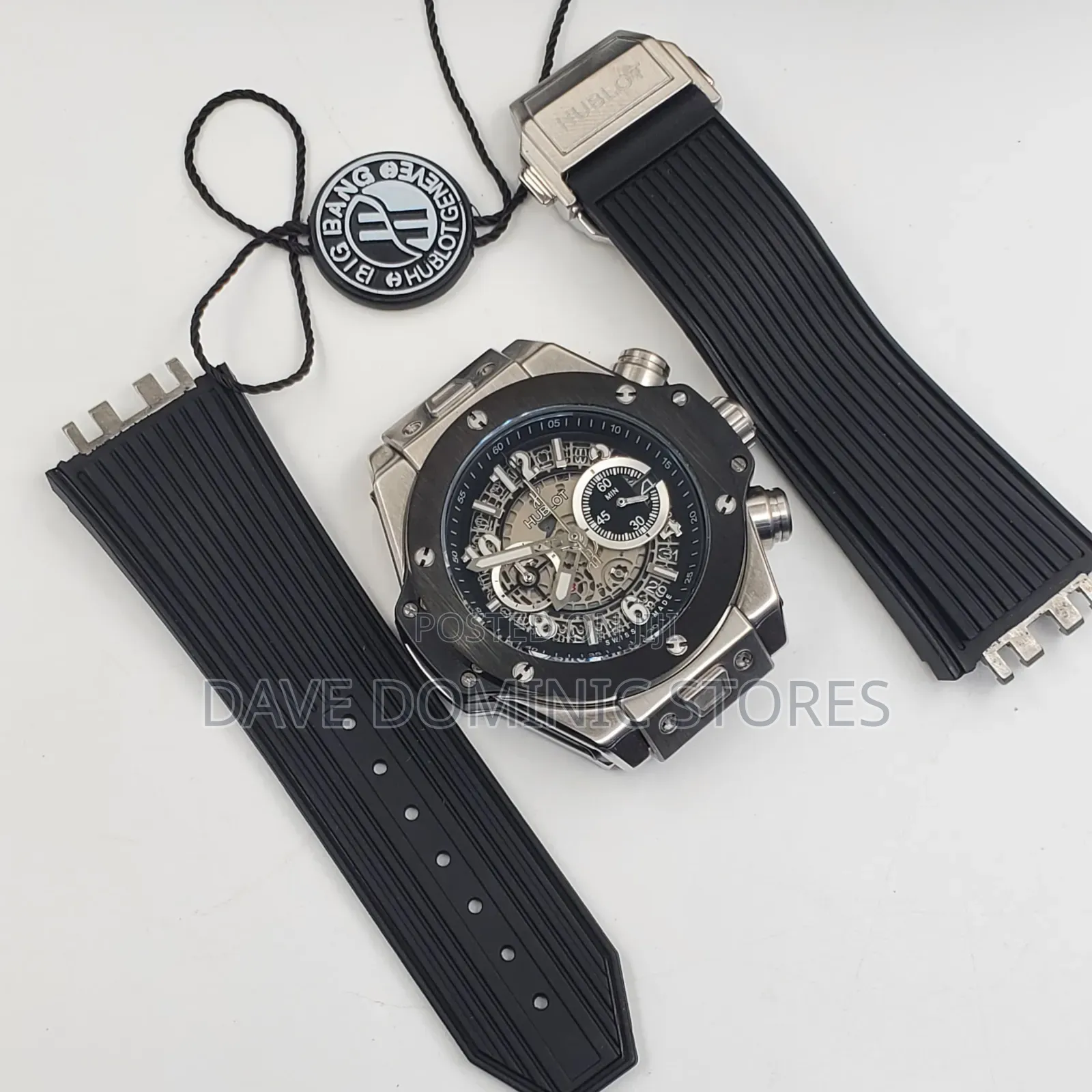 Hublot Male Watch Rubber Strap Battery Power