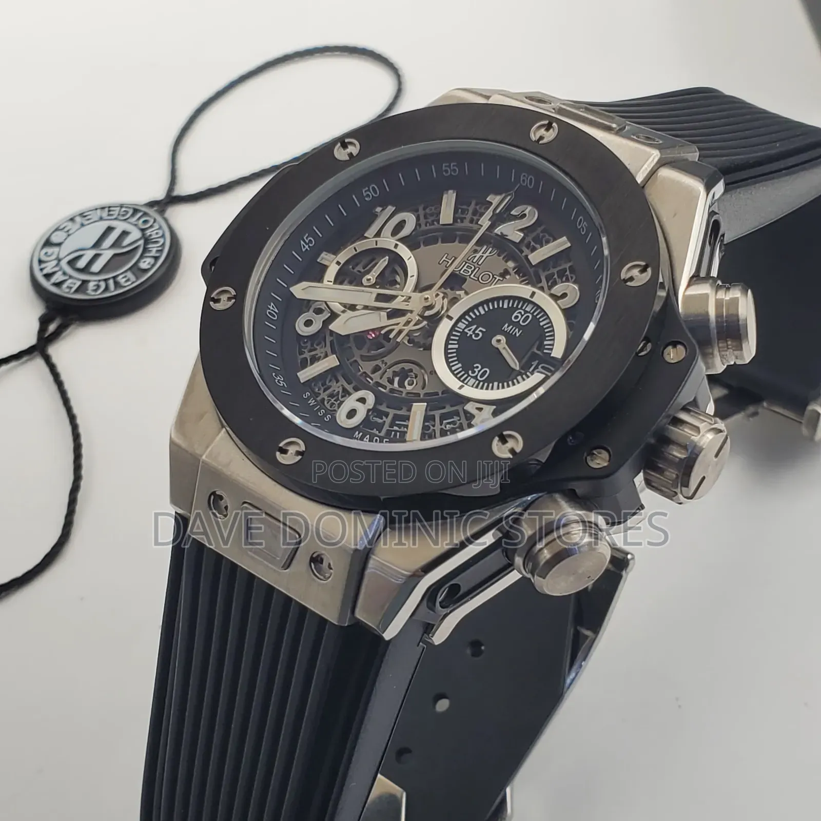 Hublot Male Watch Rubber Strap Battery Power