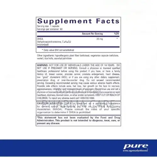 Dhea 25mg 60 Capsules