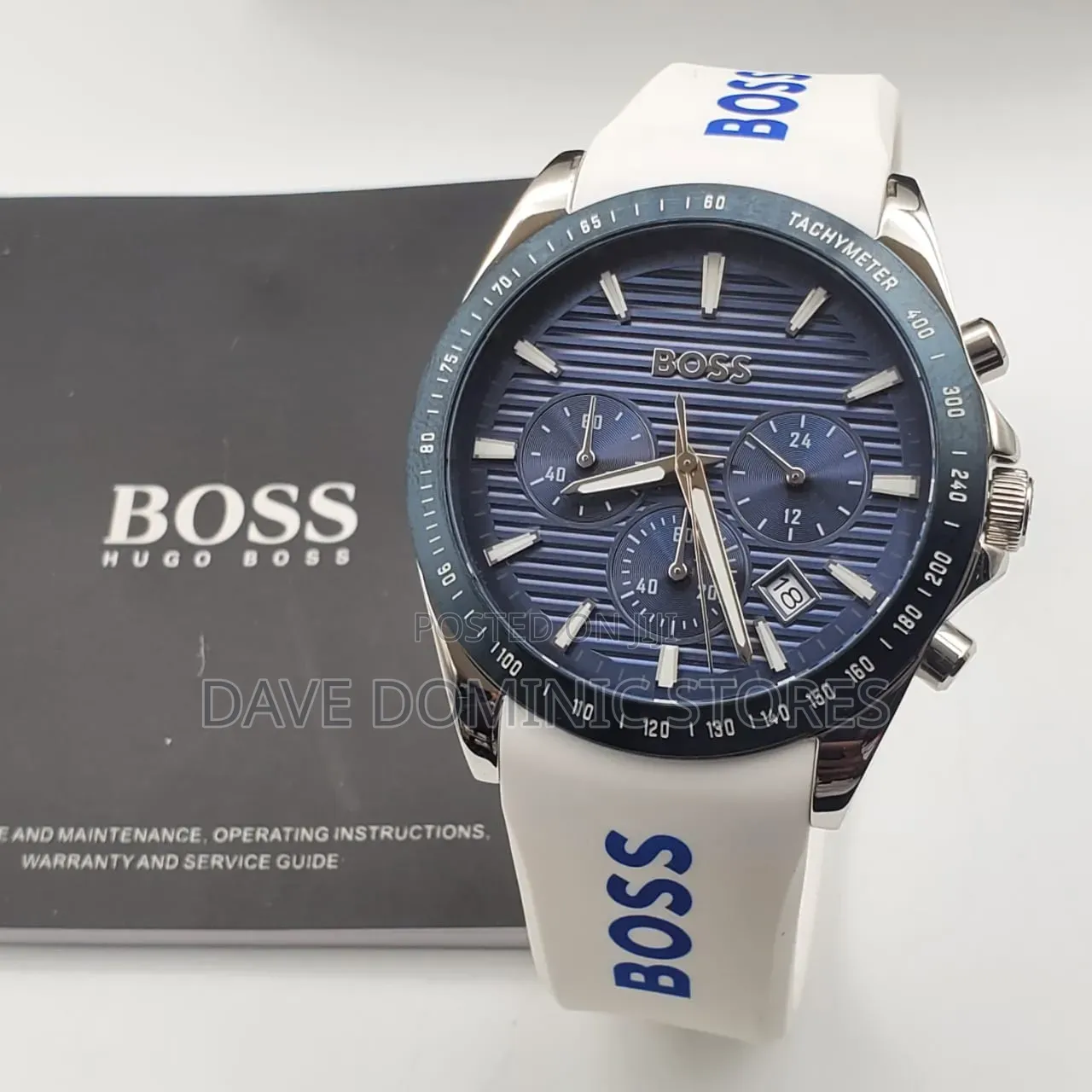 Boss Male Watch Rubber Strap Battery Power