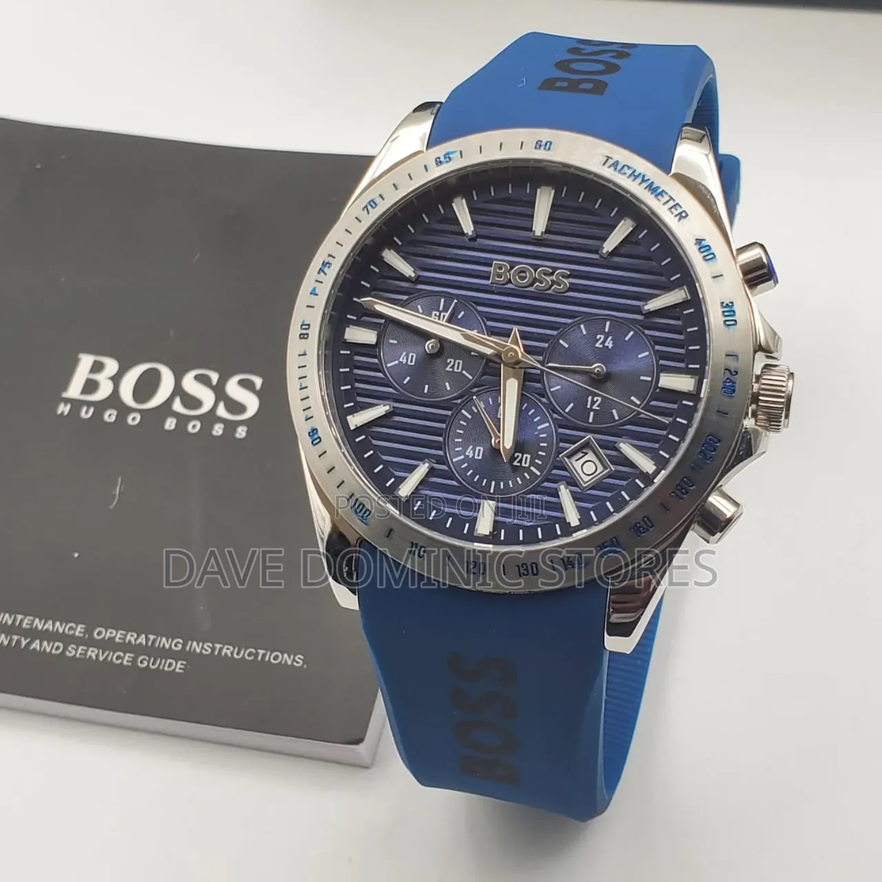 Boss Male Watch Rubber Strap Battery Power