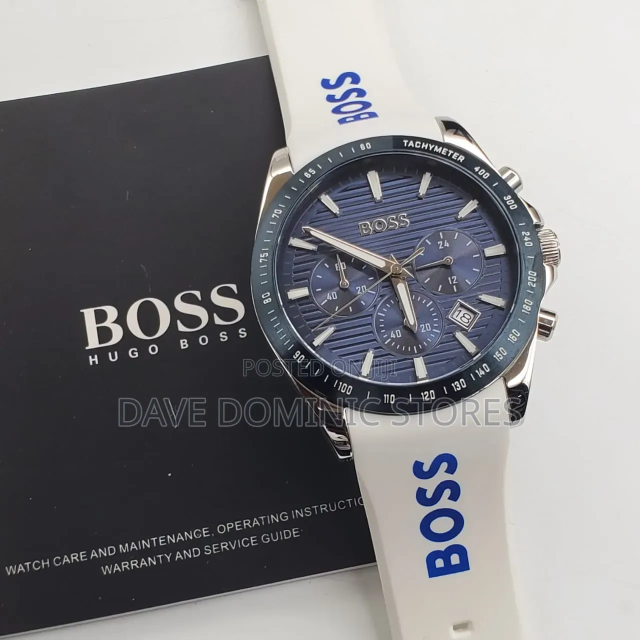 Boss Male Watch Rubber Strap Battery Power