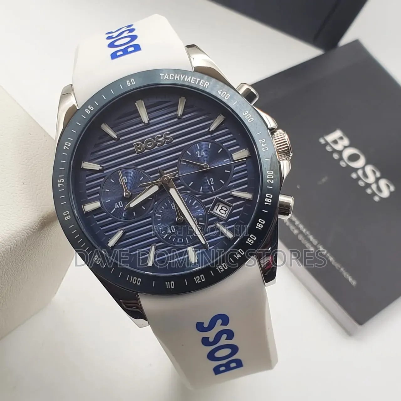 Boss Male Watch Rubber Strap Battery Power