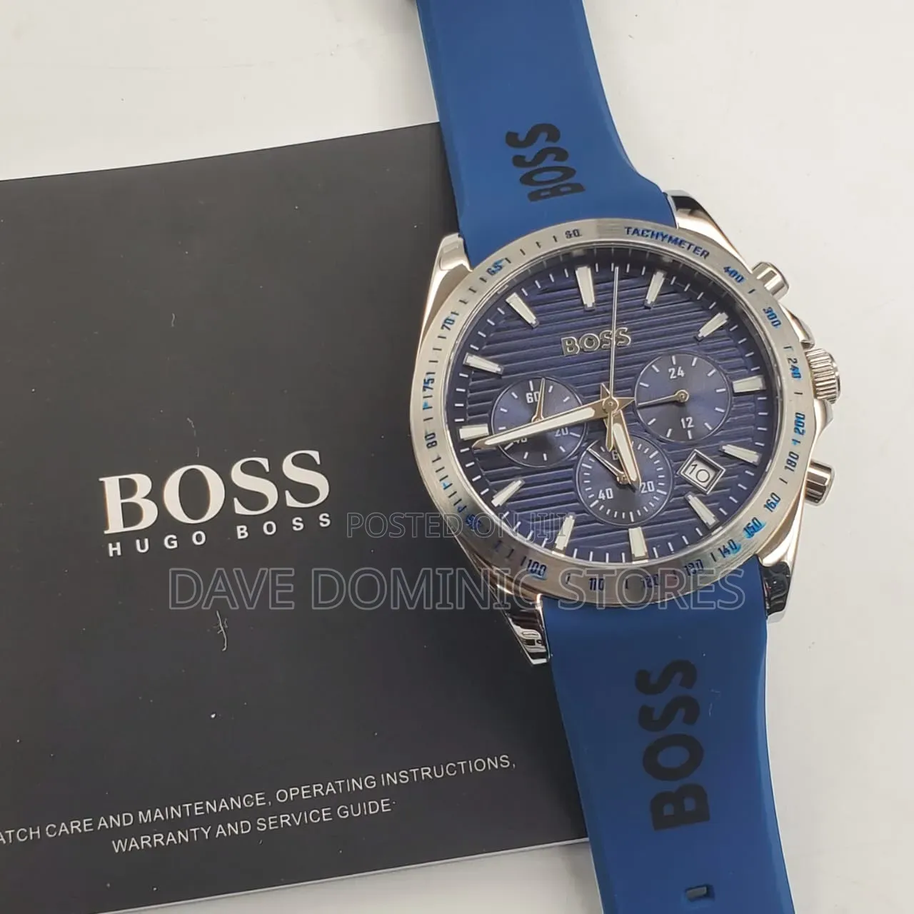 Boss Male Watch Rubber Strap Battery Power