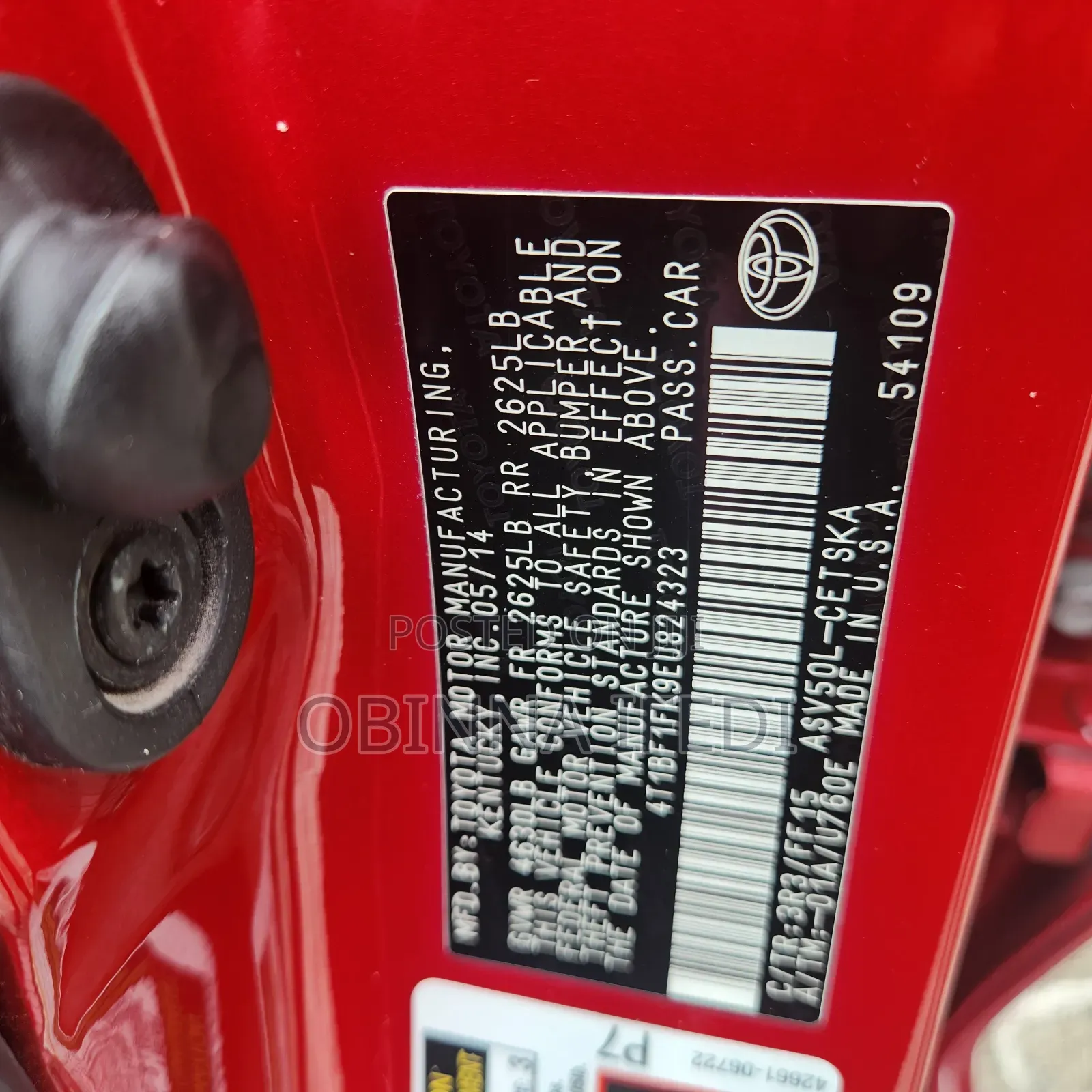 Toyota Camry 2014 Red