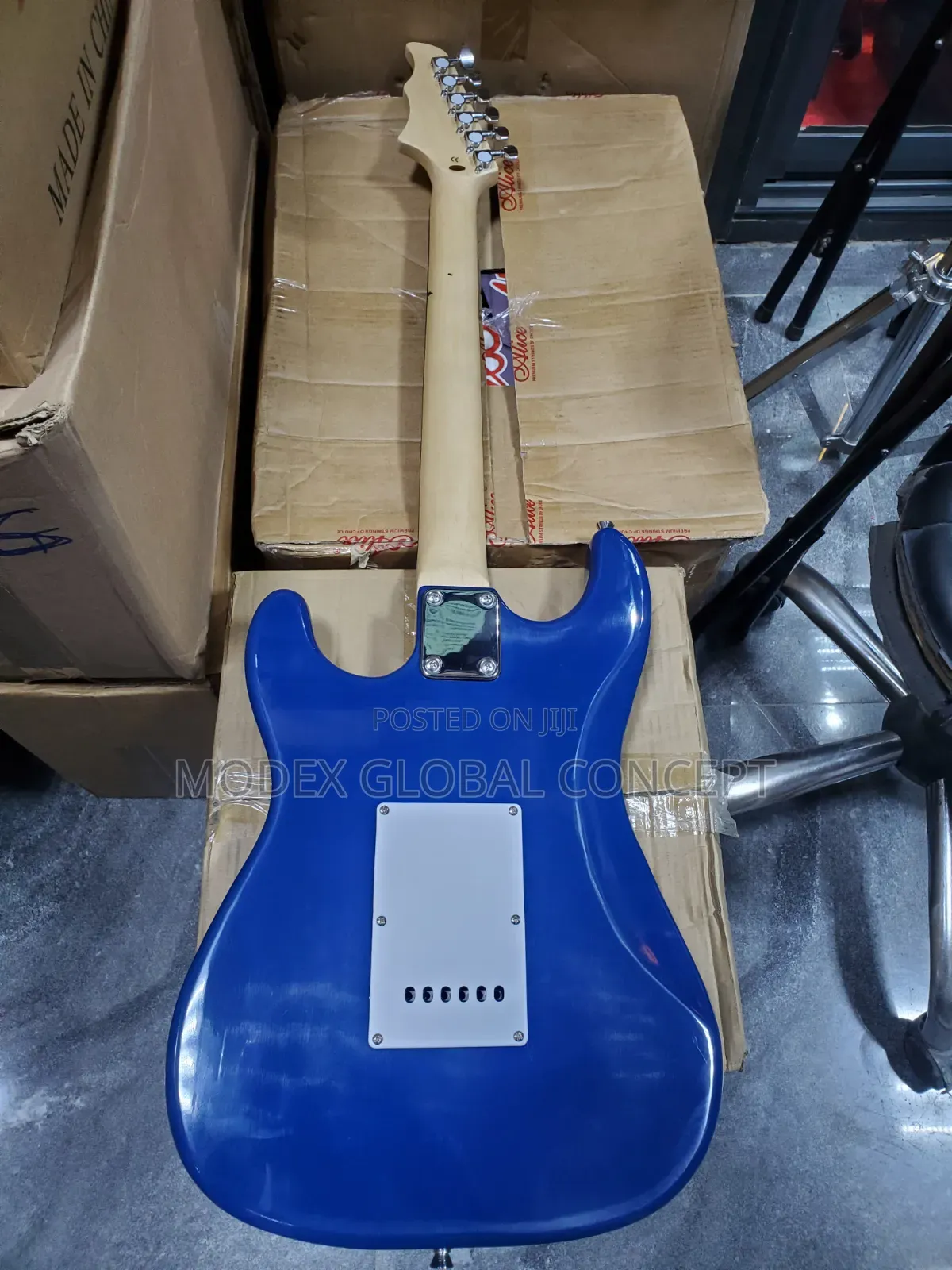 Armstrong Blue Stratocaster-Style Electric Guitar