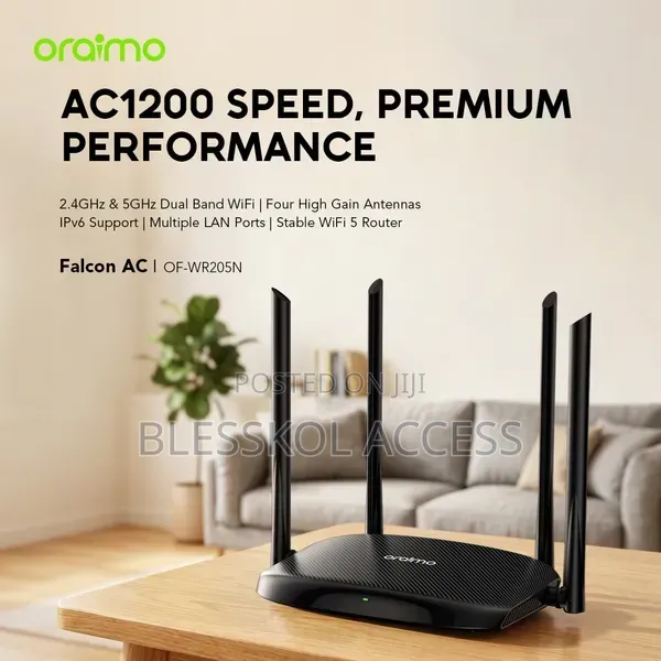 Oraimo Falcon AC Dual Band WiFi 5 Router | 2.4G + 5G