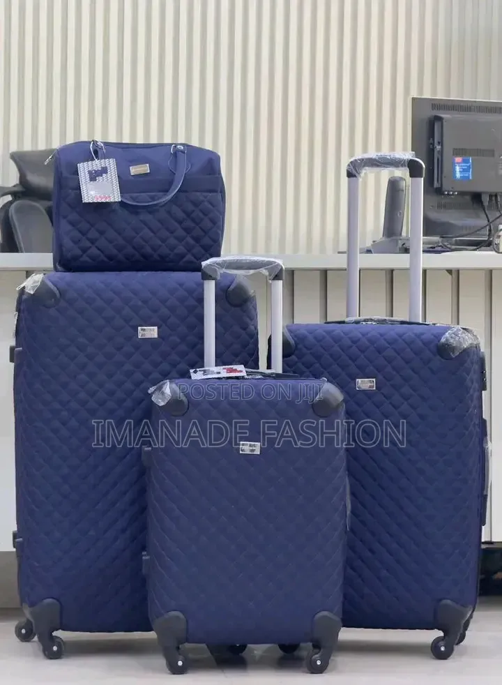 4-Piece Quilted Travel Luggage Set