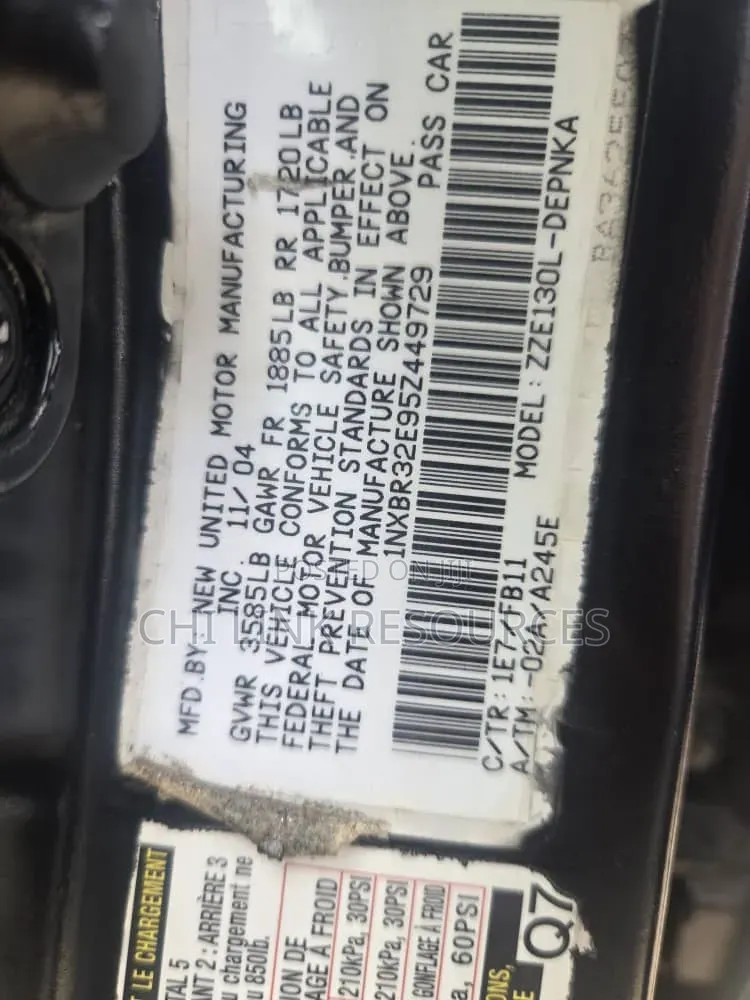 Toyota Corolla 2005 Black