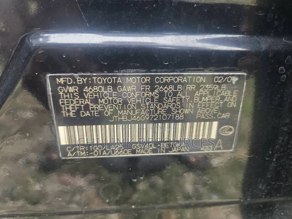 Lexus ES 350 2008 Black