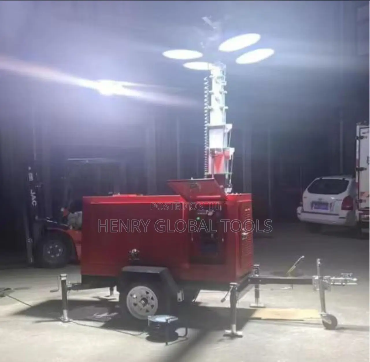 8meter Heavy-Duty Portable Tower Light – Double Head
