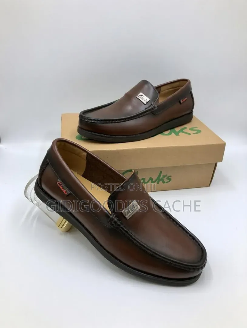 Clarks Leather Loafers Black/Brown Size 40-46
