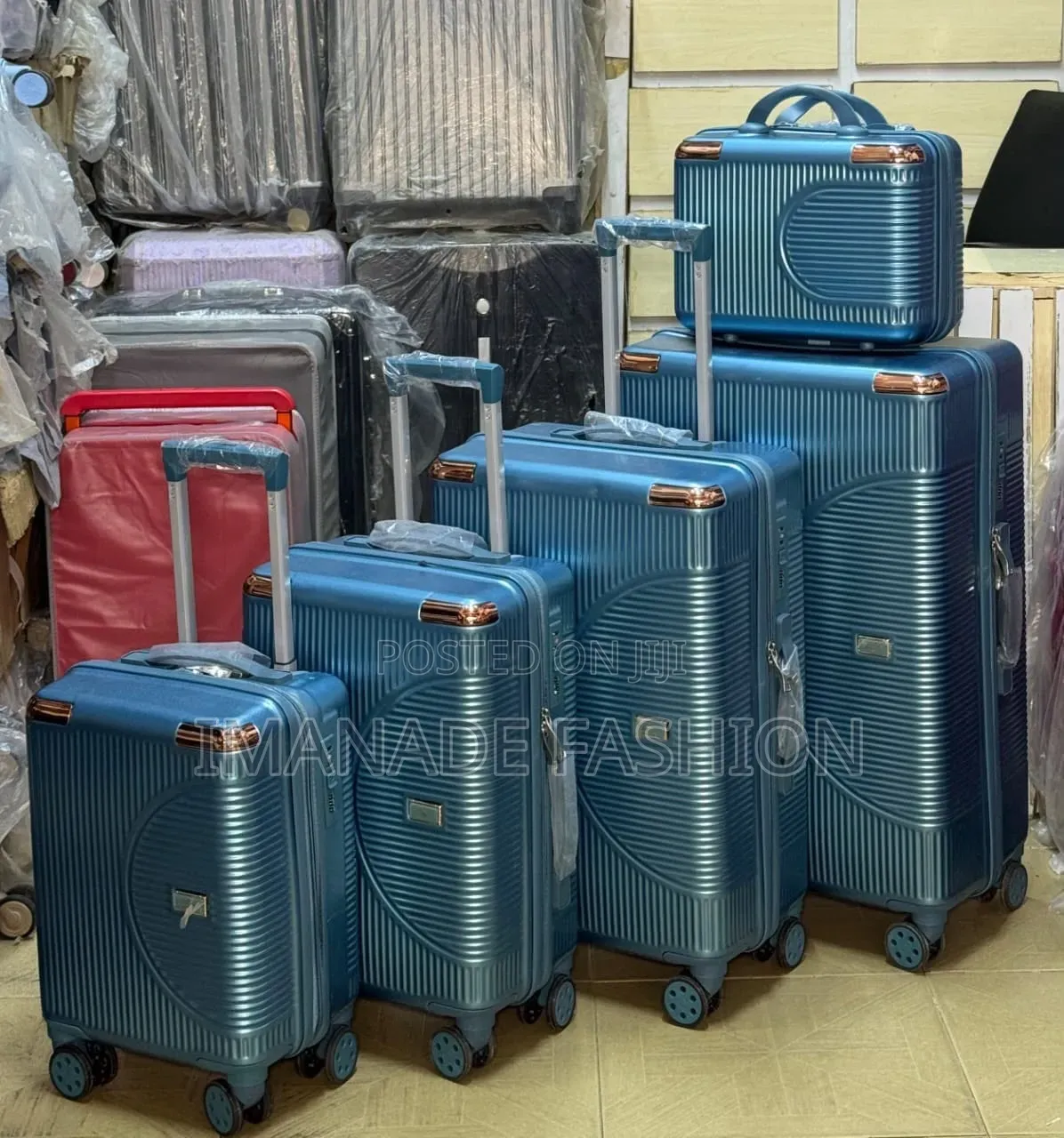 Premium Blue Hardshell Luggage Set