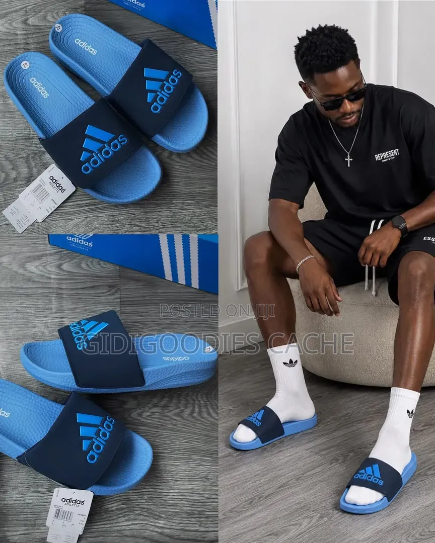 Black Adidas Adilette Slide Sandals
Size 40-45