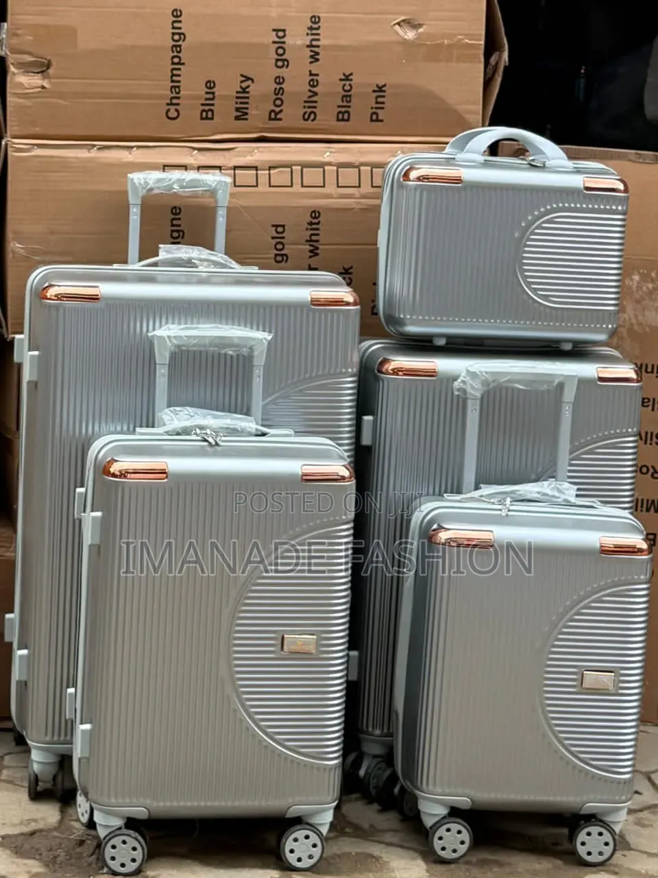 Premium Blue Hardshell Luggage Set