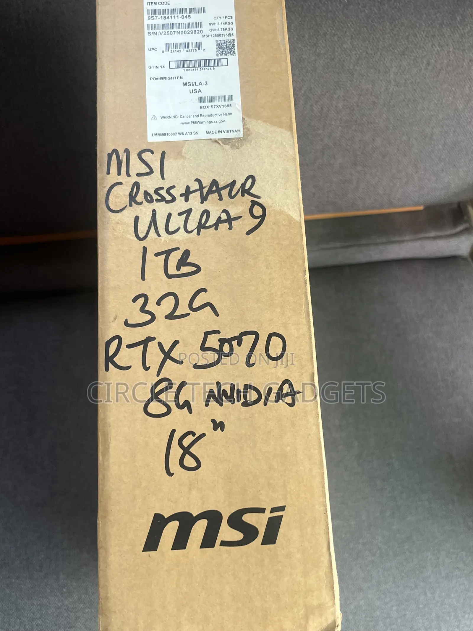 New Laptop MSI Crosshair 17 32GB Intel Core Ultra 9 SSD 1T