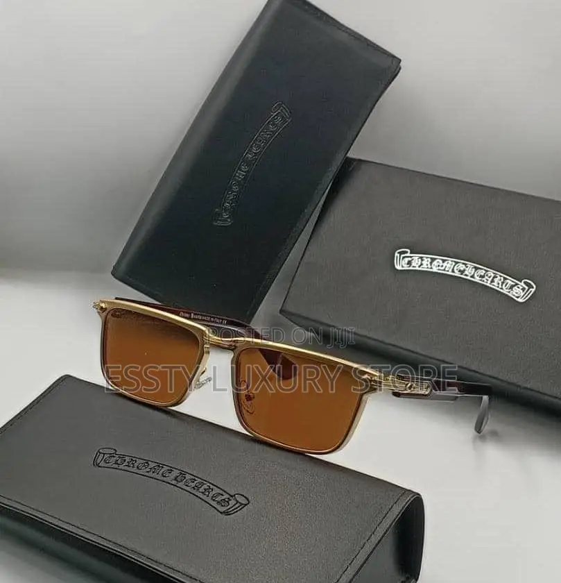 High Quality Luxury Chrome Heart Glasses
